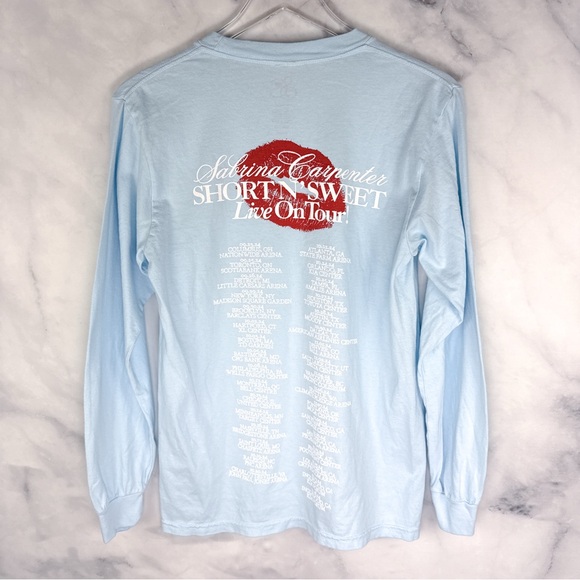 Sabrina Carpenter Tops - NEW Sabrina Carpenter Short N Sweet Tour Official VIP Merch Long Sleeved Tee S